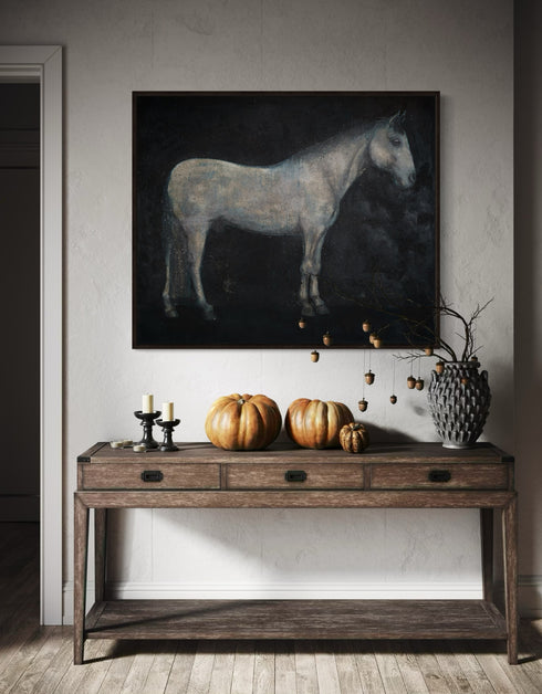 Horse | Framed Giclee Print on Canvas